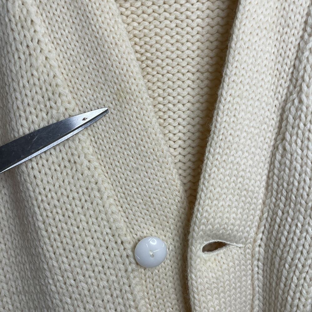 VTG 60s Letterman Cream Cardigan Varsity Letter Sweater Track Running Champs 42 - Picture 16 of 16